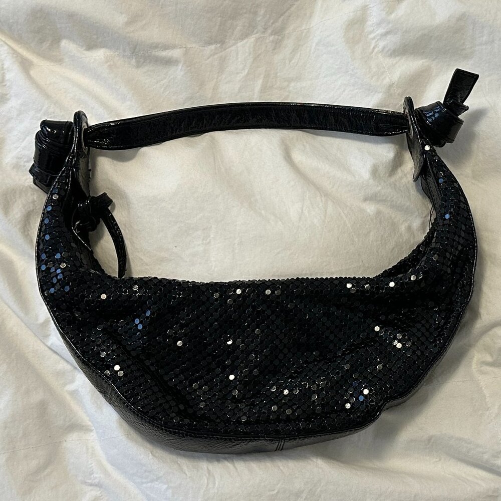 Jana Feifer Black Chainmail Half Moon Bag